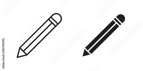 Pencil icons simple design. Vector illustration for web ui