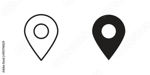 Pin icons simple design. Vector illustration for web ui