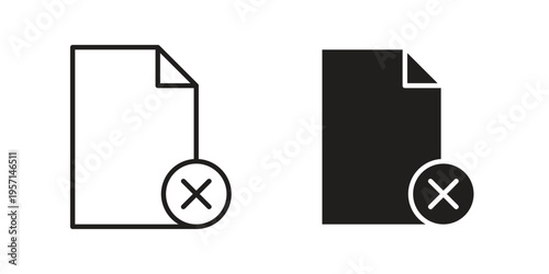 Remove document icons simple design. Vector illustration for web ui