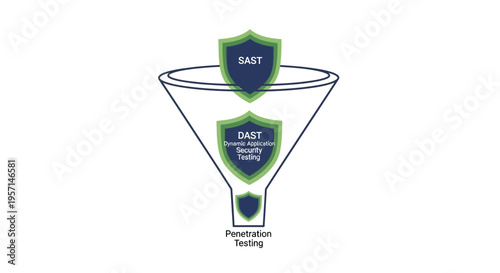 A cyber security funnel narrows down potential threats to ensure online safety and protection.