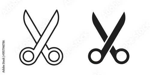 Scissor icons simple design. Vector illustration for web ui