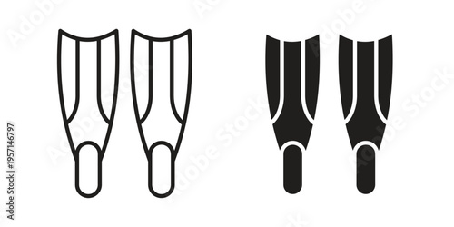 Scuba diving icons simple design. Vector illustration for web ui