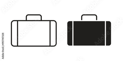 Suitcase icons simple design. Vector illustration for web ui