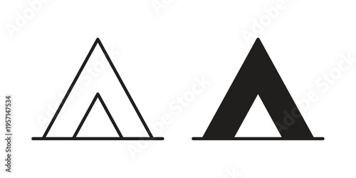 Tent icons simple design. Vector illustration for web ui