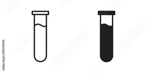 Test tube icons simple design. Vector illustration for web ui