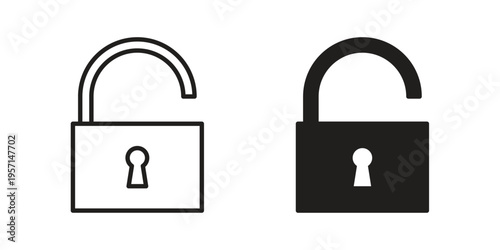 Unblocked icons simple design. Vector illustration for web ui