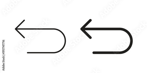 Undo icons simple design. Vector illustration for web ui