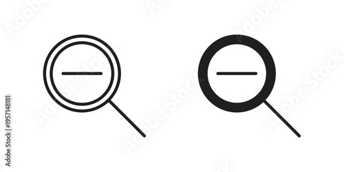 Zoom out icons simple design. Vector illustration for web ui