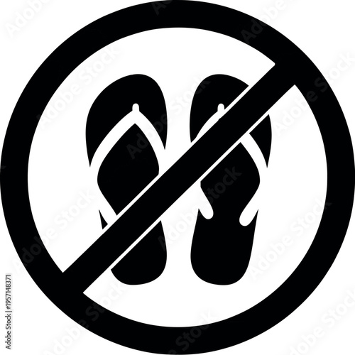 No flip flops allowed sign