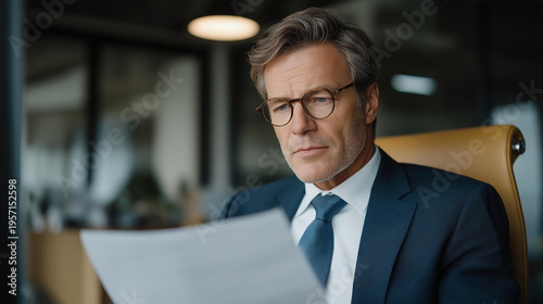 Corporate law consultant reviewing multi-page contracts and legal documentation in modern boardroom setting emphasizing compliance business ethics legal precision and strategic corporate protection