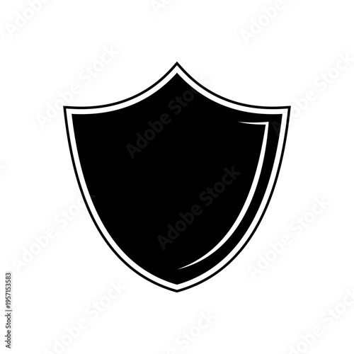 Free Download Shield armor silhouette icon, Protection shield, Protection icon black minimalistic icon, Armor against cyber attack and viruses - GFXLoad