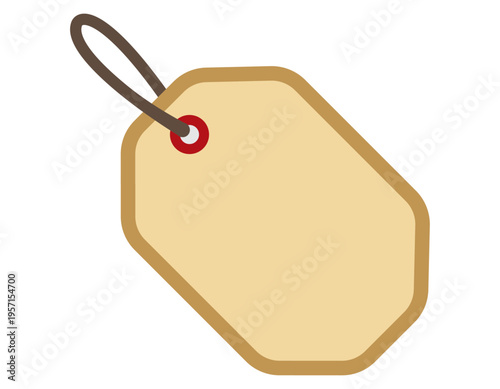 シンプルなタグのイラスト　フレーム　枠　付箋