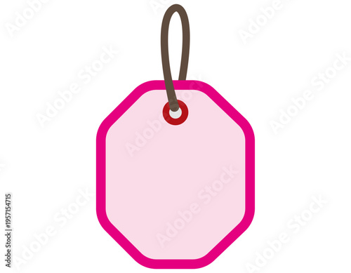 シンプルなタグのイラスト　フレーム　枠　付箋