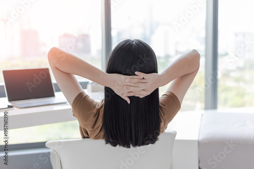 Foto Work -life balance, living quality and carefree mental health concept with young
