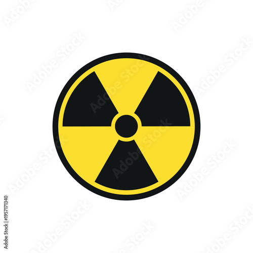 Radiation hazard sign. Symbol of radioactive threat alert
