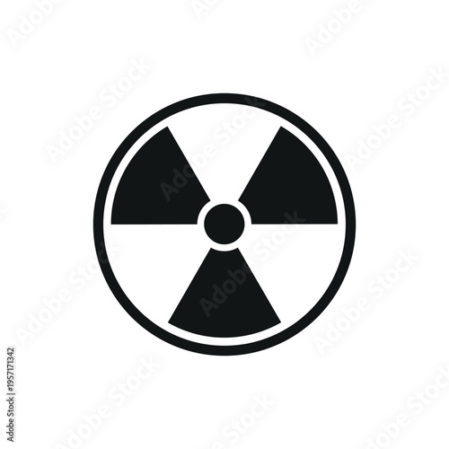 Radiation hazard sign. Symbol of radioactive threat alert
