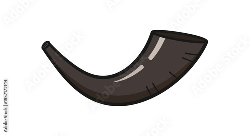 Cartoon-style illustration of a black smoking pipe.