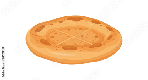 Illustration of a baked pie with a golden crust and lattice top.