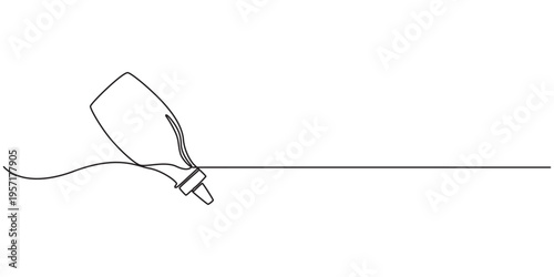 Tomato ketchup and mustard bottles vector one line continuous drawing illustration. Hand drawn linear silhouette icon, Vector tomato ketchup bottle one line continuous drawing illustration. minimal.