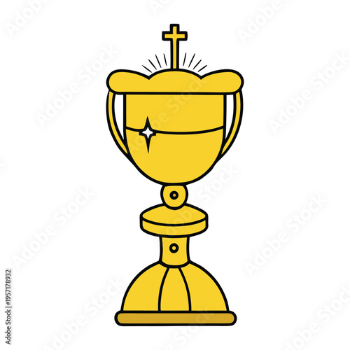 Golden sacrament shining with sacred light, symbolizing faith, purity, and divine grace. Its radiant glow reflects spiritual devotion and the holiness of sacred rituals.
