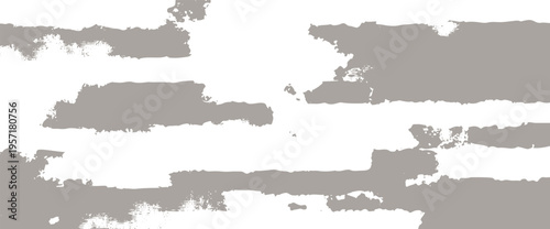 Horizontal grey paint brush strokes on a white background