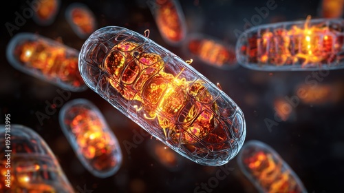 High-Fidelity Visualization of Mitochondria Emphasizing Cellular Energy