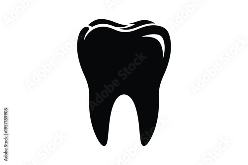 Highquality flat icon of a molar tooth design isolated for dental care and medical illustrations