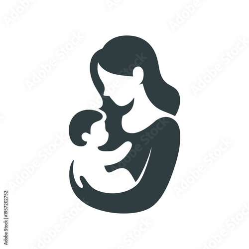 Mother love vector icon graphic isolated sketch illustration on white background.