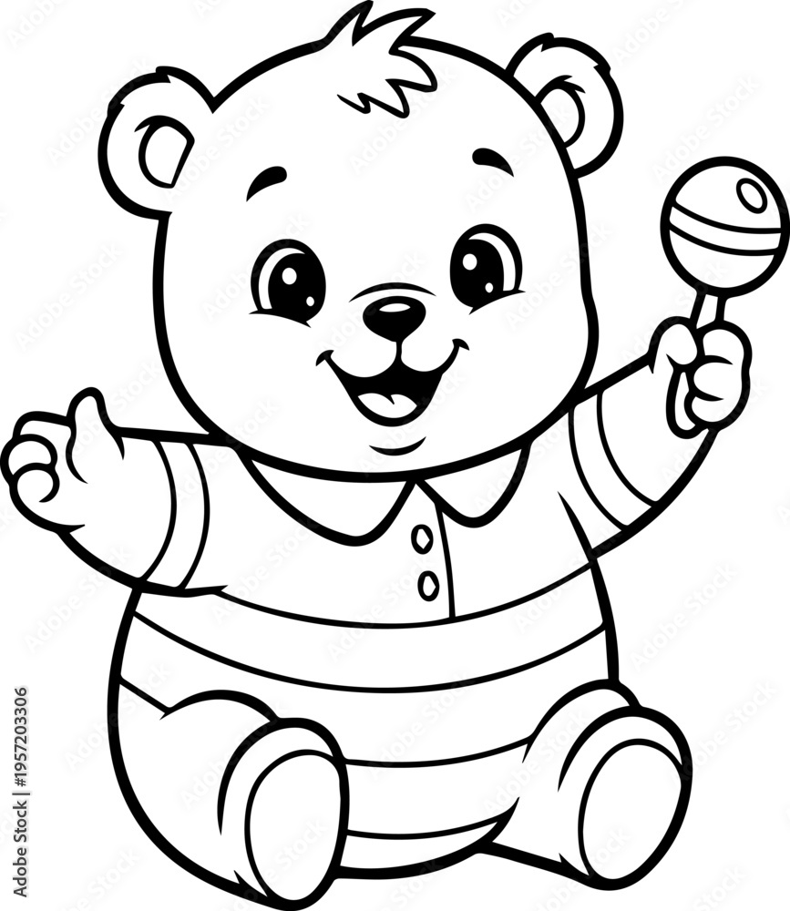 Obraz premium cute baby bear cartoon character