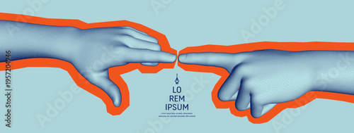 Two hands with thumbs up. Sign success and nice. Concept positive thinking. 3D vector illustration for banner, flyer, poster, cover or brochure.v