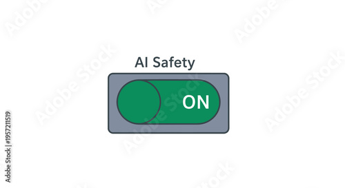 Toggle Switch Set to On for AI Safety and Activated Artificial Intelligence Protocols