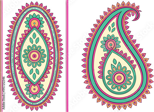 Traditional Dupatta Pattern Design Set. Elegant Dupatta Textile Pattern. Floral Dupatta Fabric Pattern. Ethnic Dupatta Ornament Pattern. Indian Dupatta Pattern Collection. Decorative Dupatta Border