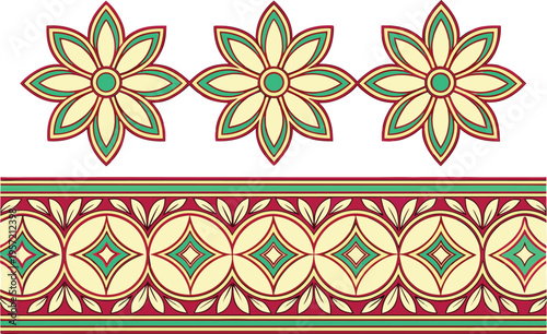 Traditional Dupatta Pattern Design Set. Elegant Dupatta Textile Pattern. Floral Dupatta Fabric Pattern. Ethnic Dupatta Ornament Pattern. Indian Dupatta Pattern Collection. Decorative Dupatta Border