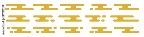 Collection of simple Japanese clouds icons