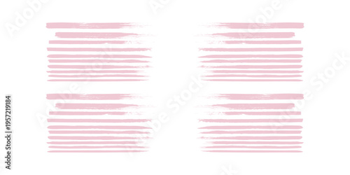 Light pink seamless watercolor stripes background. Abstract strokes repeated pattern. Summer pastel straight horizontal lines for fabric, textile, wrapping paper, banner, poster. Vector wallpaper