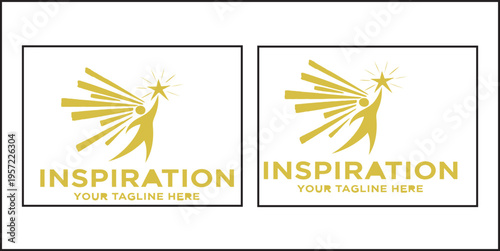 Inspirational logo design with star and lines