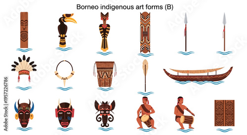 Borneo indigenous art forms and culture.