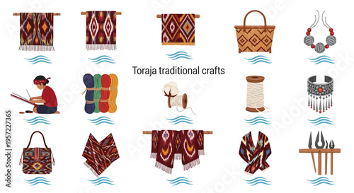 Toraja traditional crafts and textiles.