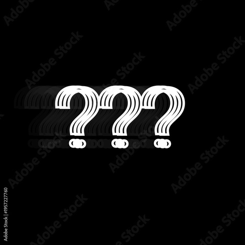 Question mark illustration on white background design 