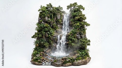 Creative Miniature Waterfall Box Landscape for Desk Decoration