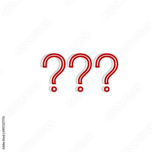 Question mark illustration on white background design 