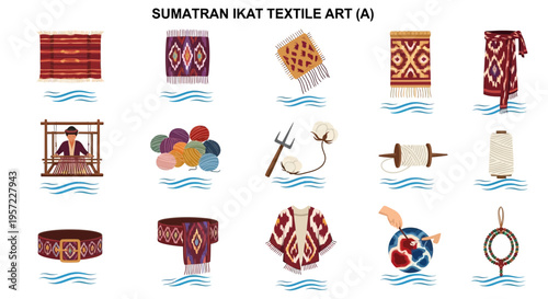 Sumatran Ikat Textile Art Collection.