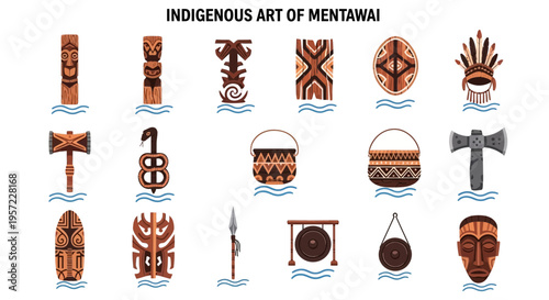 Traditional Mentawai Tribal Art Collection.