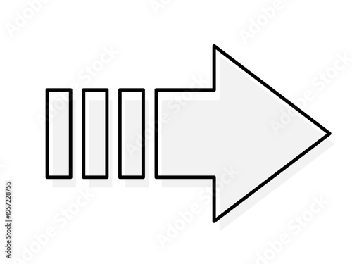 グレーの版ズレ矢印