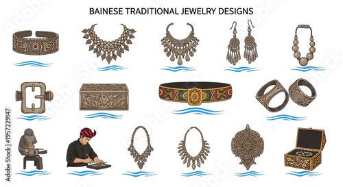 Traditional Balinese Jewelry Designs Collection.