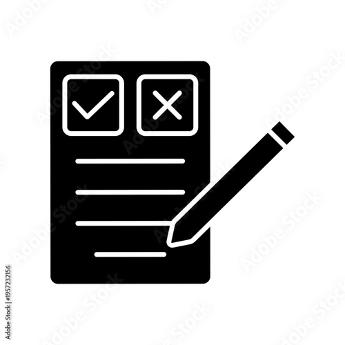 Survey icon vector. Poll Illustration sign. Questionnaire symbol. Feedback logo.
