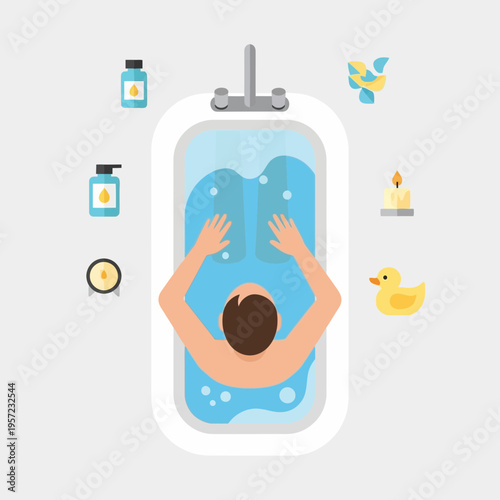 Person soaking hands in a foot bath with surrounding spa items.