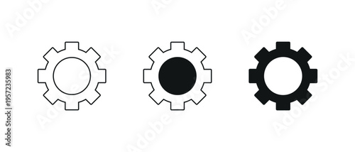 Vector icon showing multiple interlocking gears