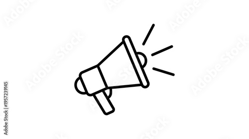 Minimalist Megaphone Icon Announcement and Promotion