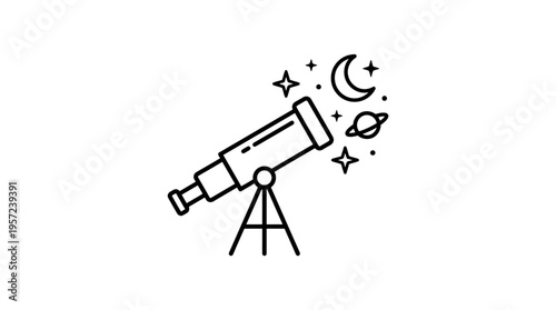 Minimalist Telescope Observing Stars and Planets